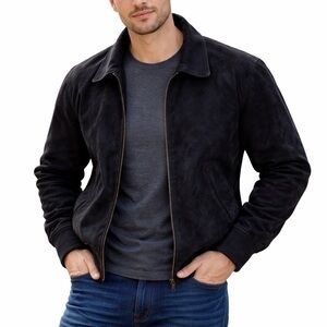 Vintage Men’s Black Suede Bloomingdale’s The Men’s Store size 44 Minor Flaws